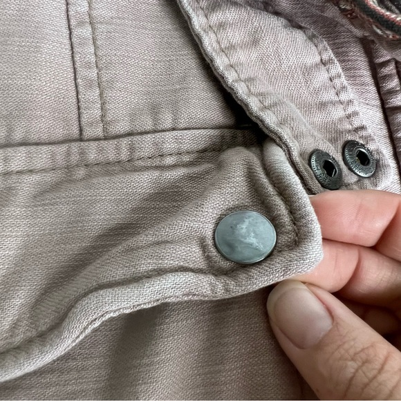 FREE PEOPLE OVERSIZE MILITARY UTILITY JACKET IN MAUVE SIZE SMALL - Picture 10 of 15